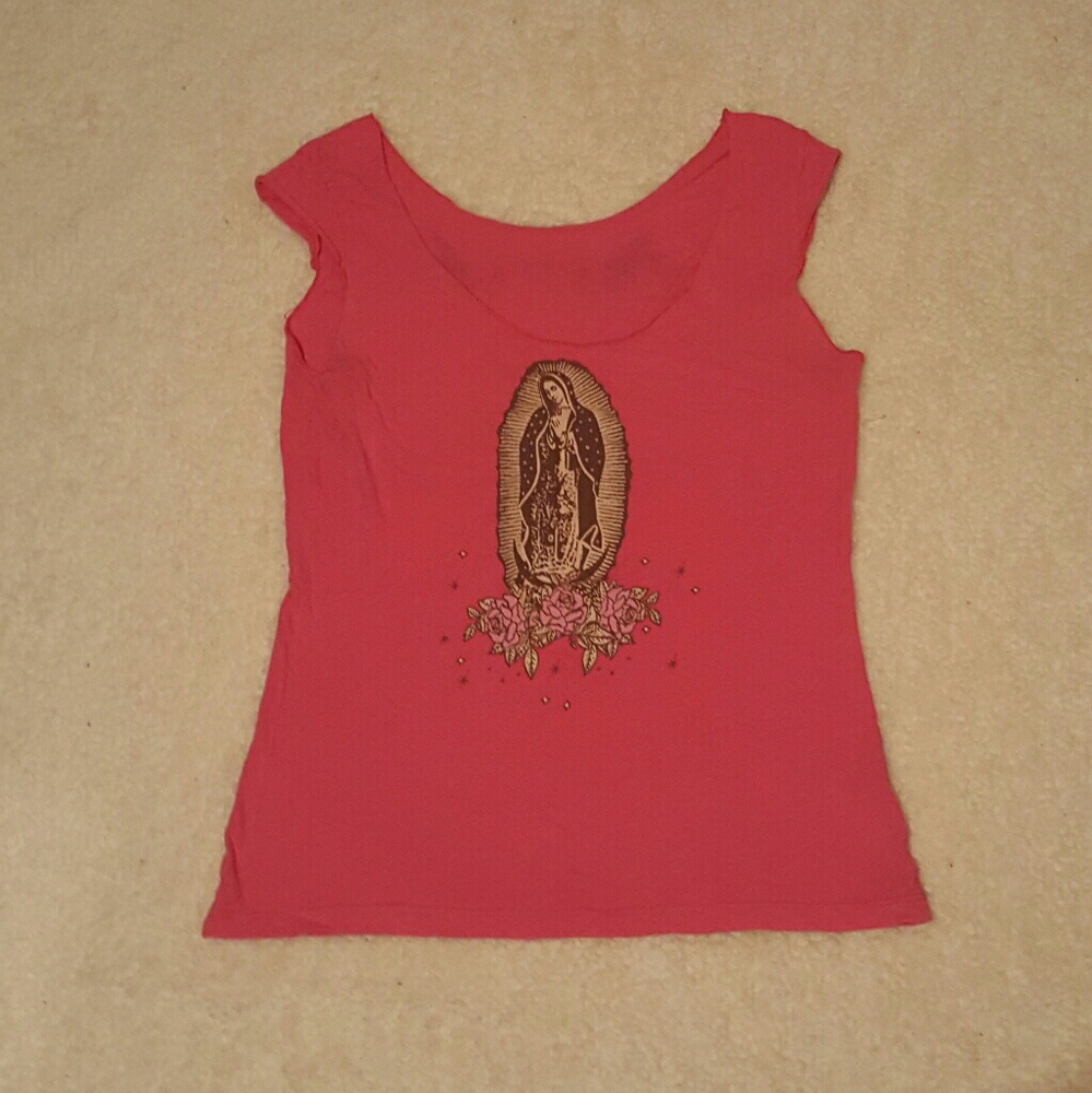 Virgin Mary Pink Top